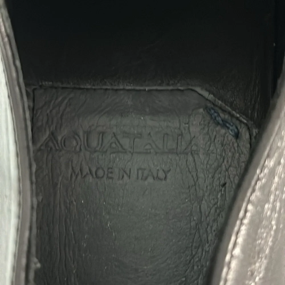 Aquatalia Men’s ABE‎ Black Leather Lace Up dress shoes size 10 made in Italy
